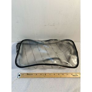 Kenneth Cole New York zipper pouch clear 13x8"